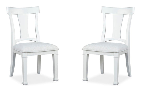 Kingston Whisper White And Cerused Nutmeg Upholstered Side Chair - Set of 2 - D6407-62