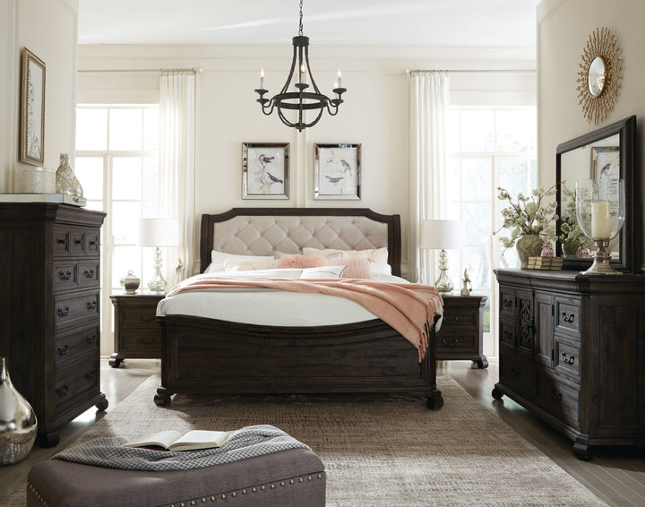 Bellamy Peppercorn King Sleigh Bed - B2491-63B