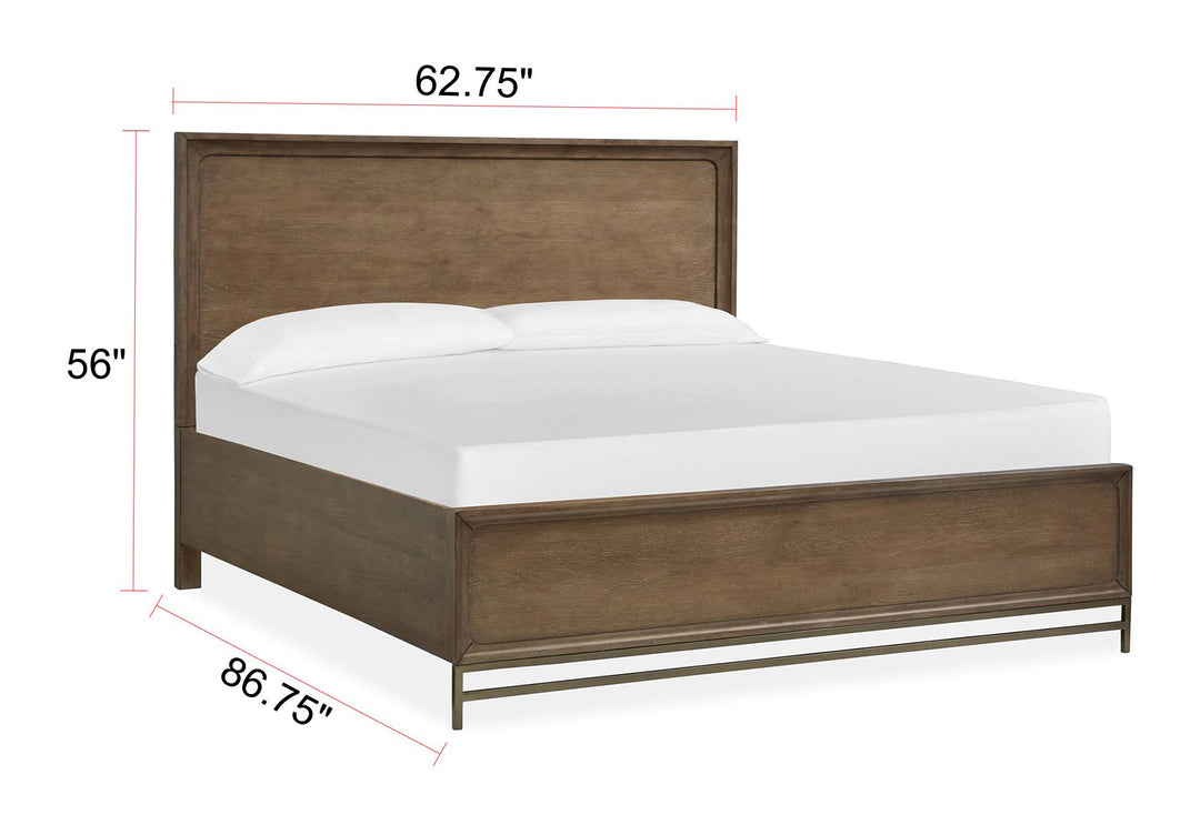 Lindon Belgian Wheat And Coffee Bean Queen Panel Bed - B5570-54