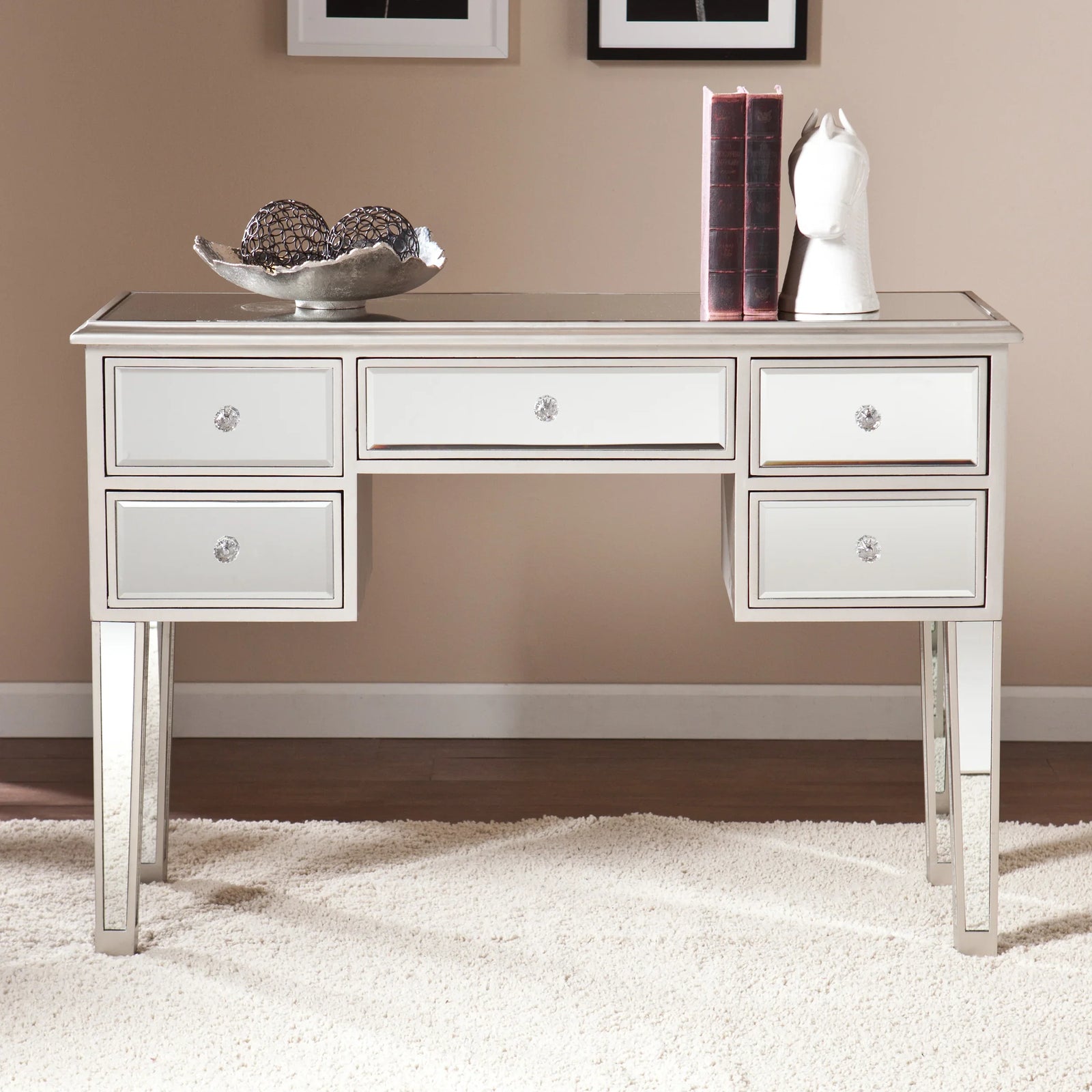 SEI Furniture Mirage Mirrored Console CONSOLE TABLES
