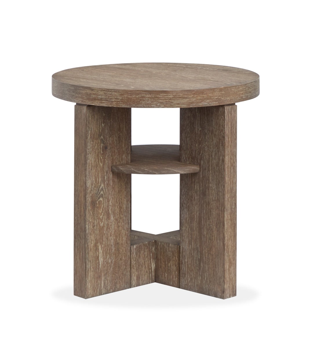 Conway Spiced Brown Round End Table - T6315-05