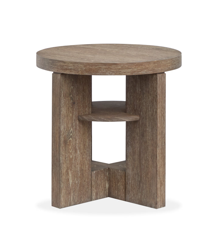 Conway Spiced Brown Round End Table - T6315-05