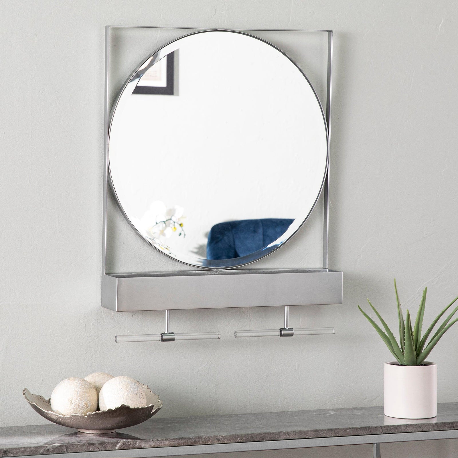 SEI Furniture Anthrop Decorative Mirror w/ Storage WALL MIRRORS