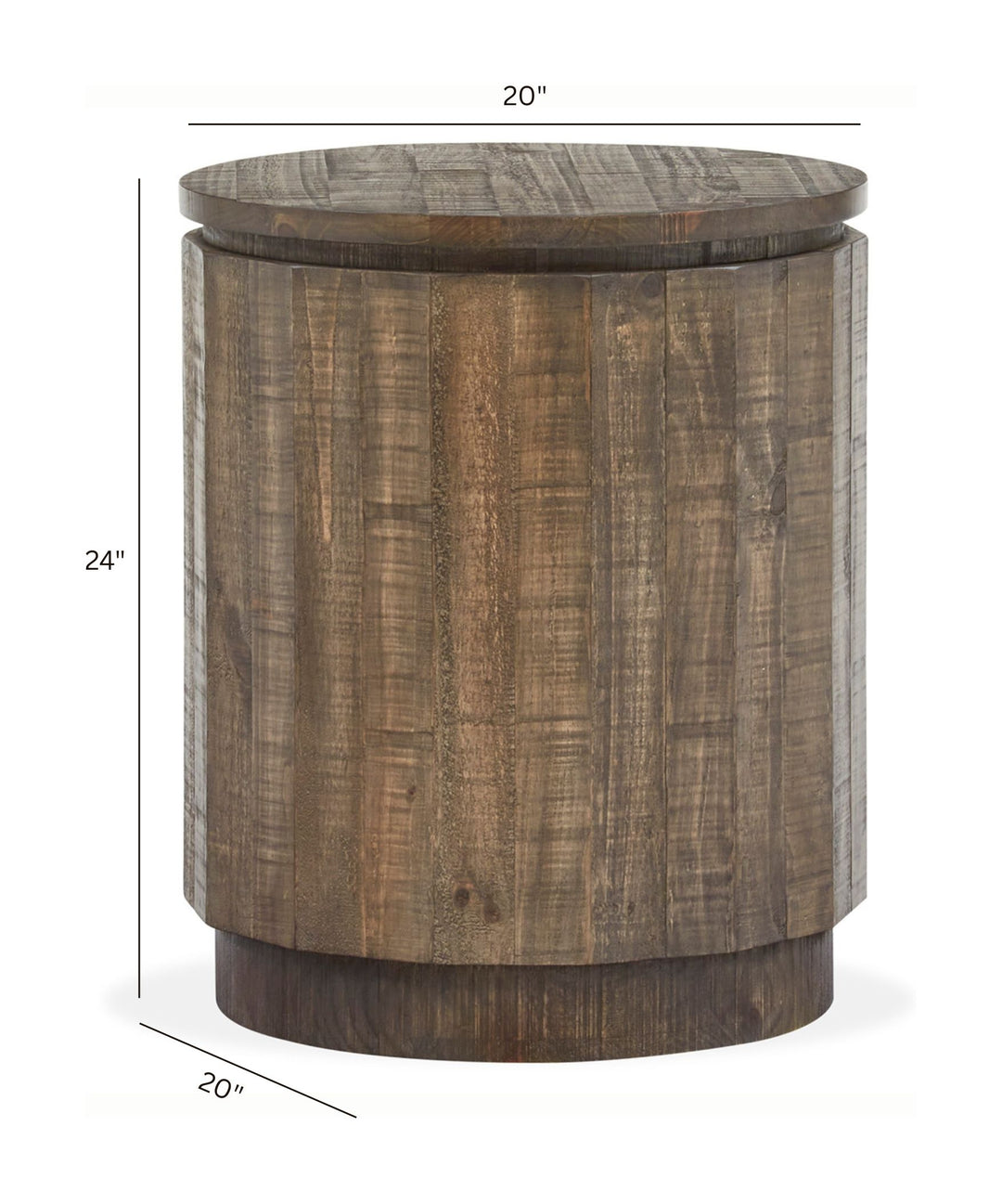 Baisden Tobacco Round Accent End Table - T5194-35