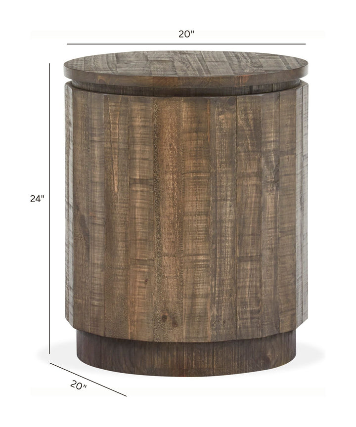 Baisden Tobacco Round Accent End Table - T5194-35