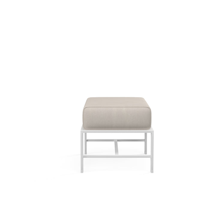 American Home Furniture | Sunset West - Bristol Ottoman in Canvas Flax w/ Self Welt