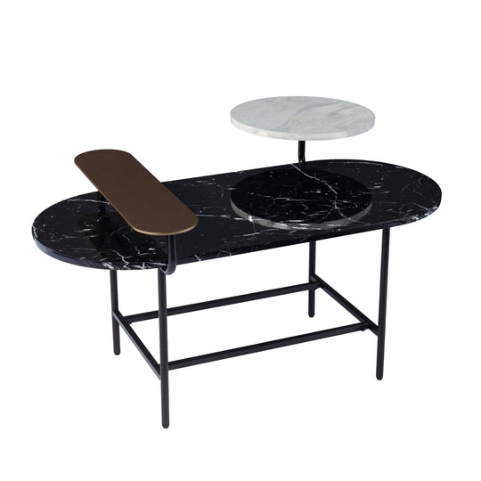 SEI Furniture Arcklid Faux Marble Cocktail Table w/ Storage COFFEE TABLES