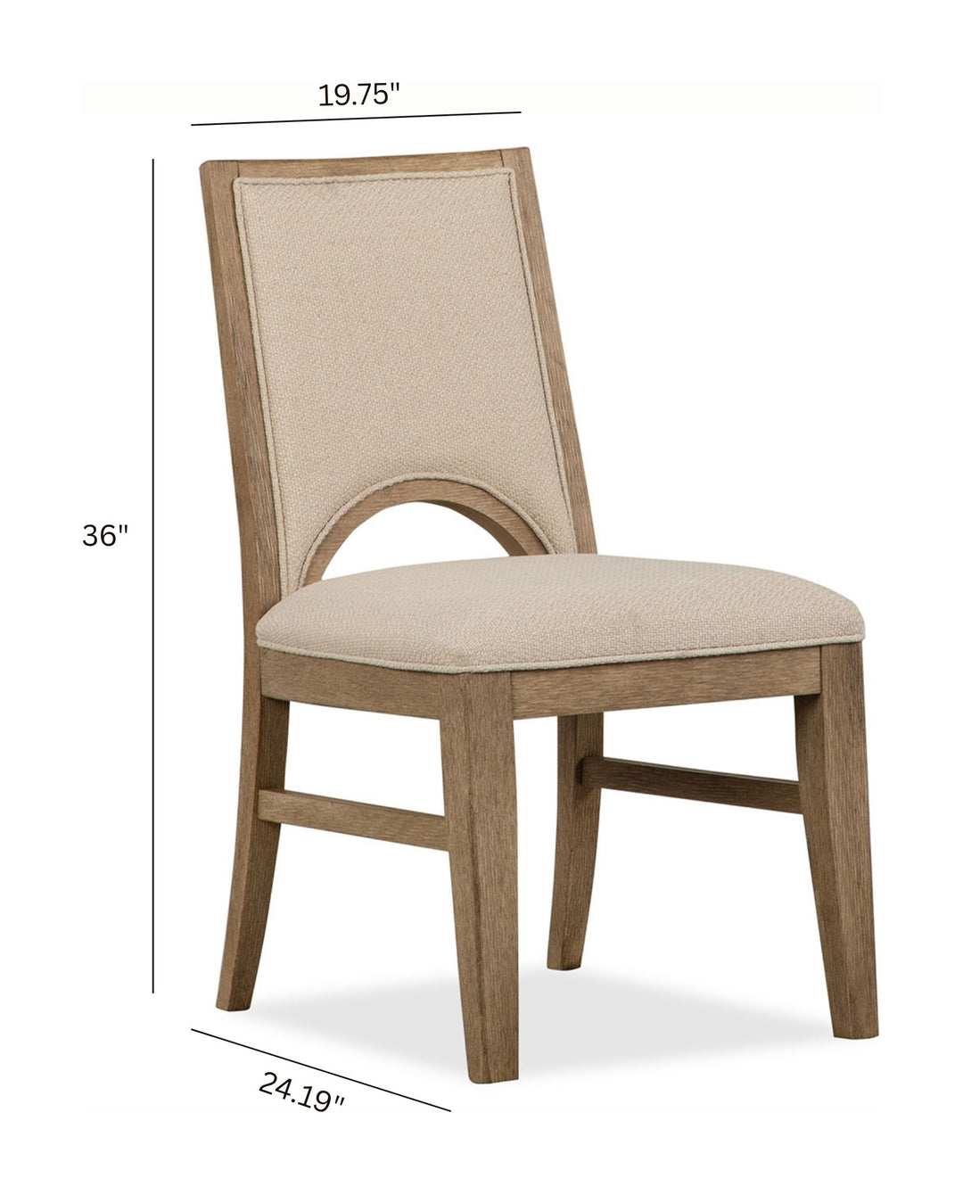 Tristan Swiss Coffee Upholstered Side Chair - Set of 2 - D5878-64