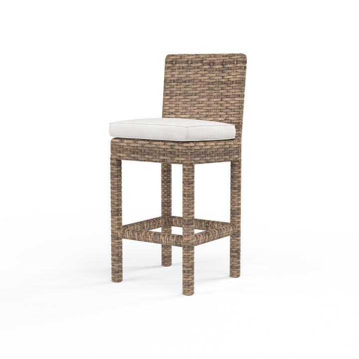 American Home Furniture | Sunset West - Havana Barstool in Canvas Flax w/ Self Welt