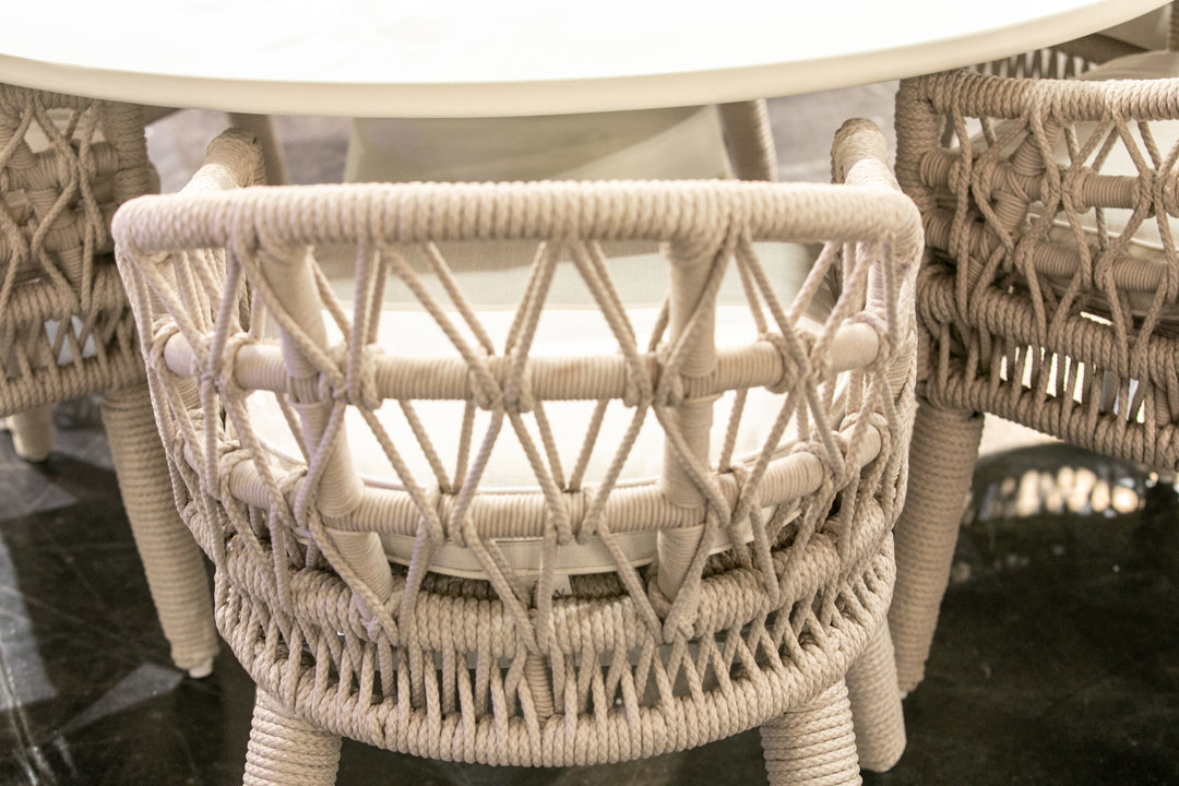 Dana Rope Dining Chair in Canvas Skyline w/ Self Welt