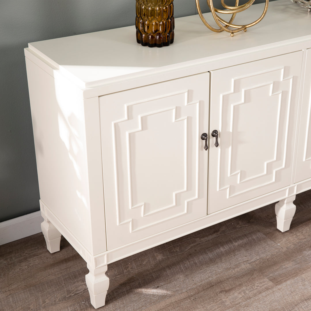 American Home Furniture | SEI Furniture - Tropman Antique White Low-Profile Accent Cabinet