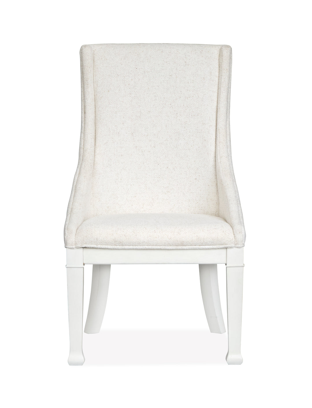 Kingston Whisper White And Cerused Nutmeg Upholstered Host Chair - Set of 2 - D6407-66