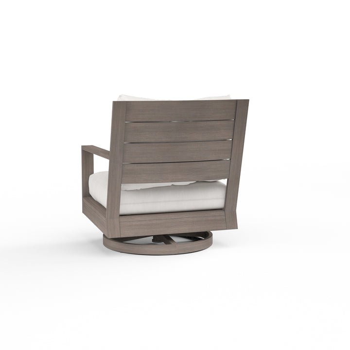 American Home Furniture | Sunset West - Laguna Swivel Club Rocker in Canvas Flax, No Welt