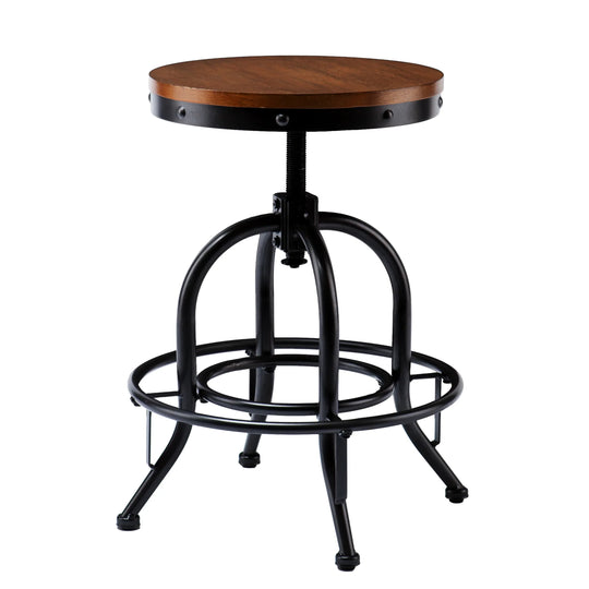 SEI Furniture Industrial Adjustable Stool OTTOMANS, POUFS, + STOOLS