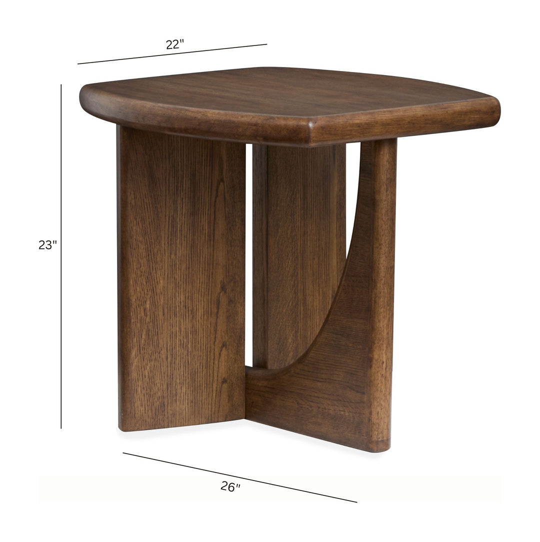 Phoebe Sienna Brown Rectangular End Table - T6385-03