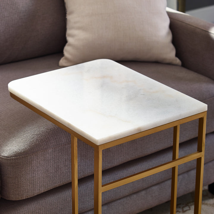 American Home Furniture | SEI Furniture - Fallon Marble C-Table