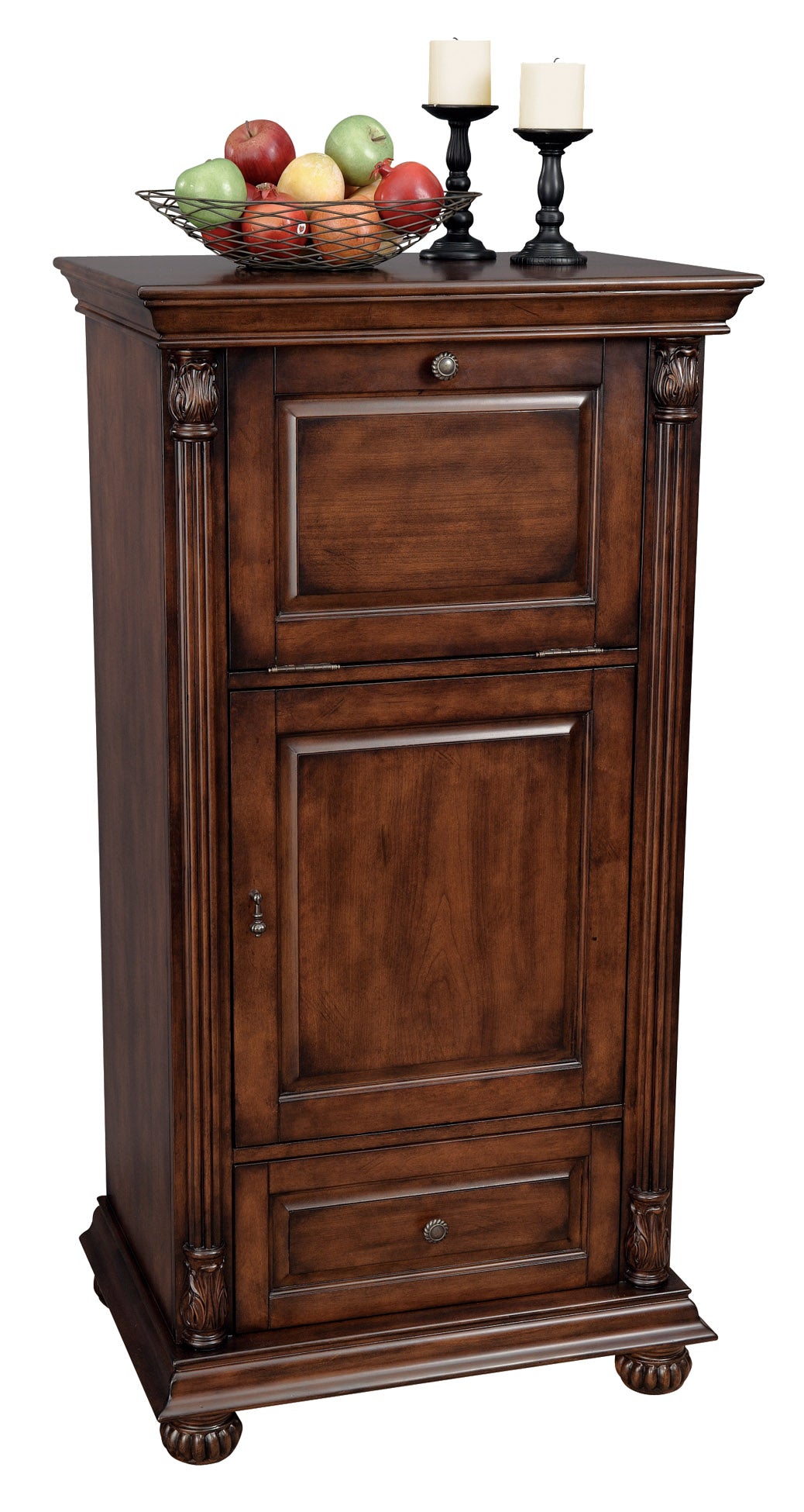 American Home Furniture | Howard Miller - Cognac Wine Cabinet