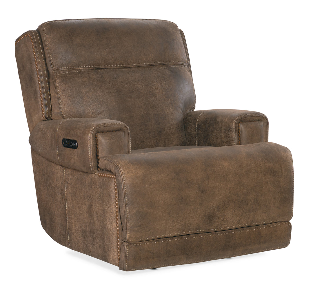 American Home Furniture Hooker Furniture Wheeler Power Recliner with Power Headrest