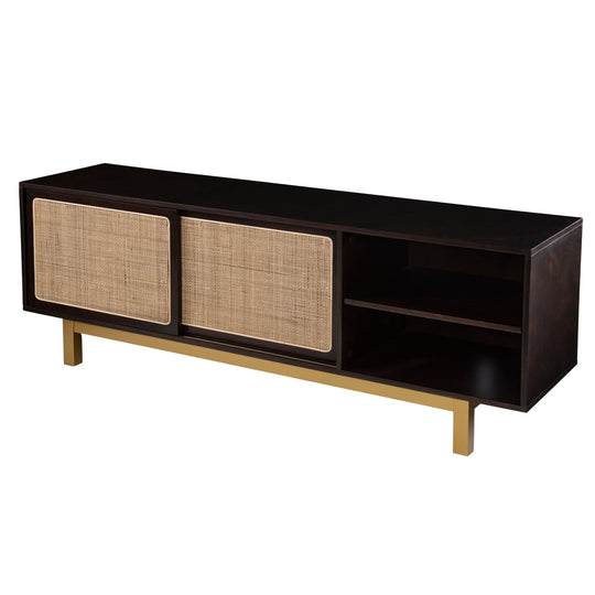 SEI Furniture Carondale Sliding Door Media Stand MEDIA + TV STANDS
