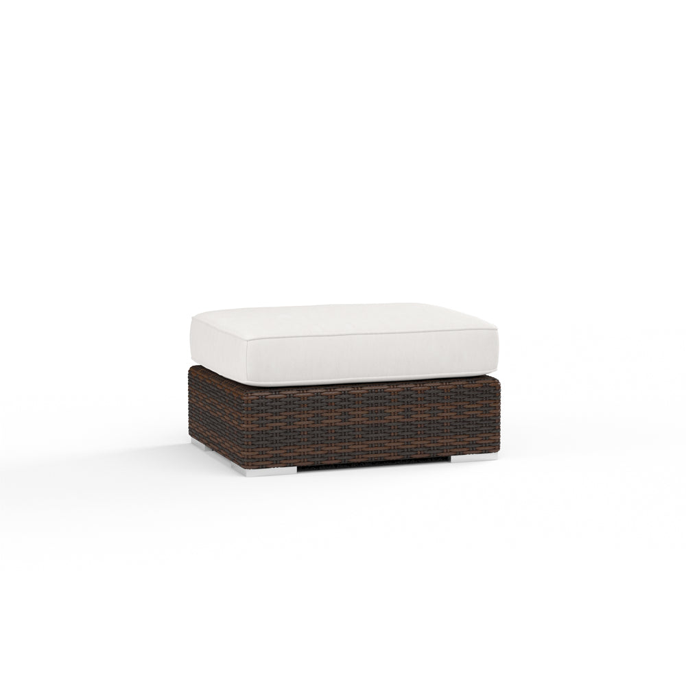 American Home Furniture | Sunset West - Montecito Ottoman in Canvas Flax w/ Self Welt