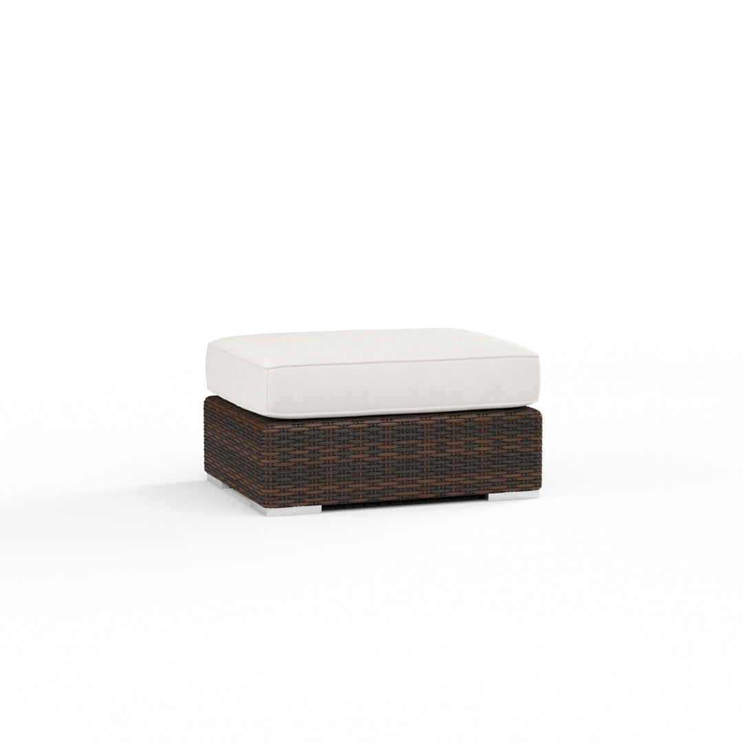 American Home Furniture | Sunset West - Montecito Ottoman in Canvas Flax w/ Self Welt