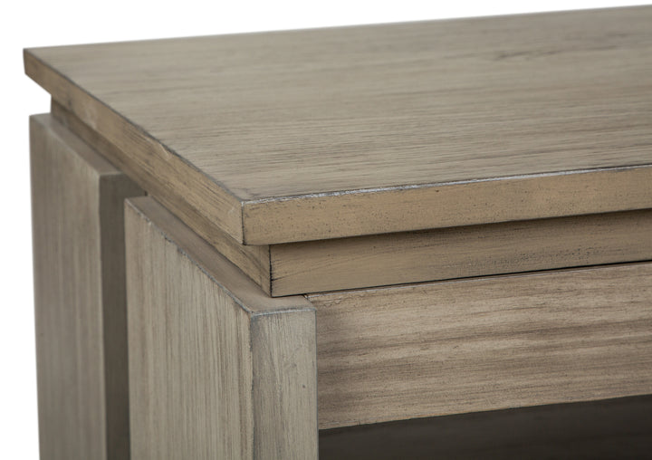 Conrad Stone Harbor Grey Rectangular Lift Top Storage Cocktail Table With Casters - T5865-50