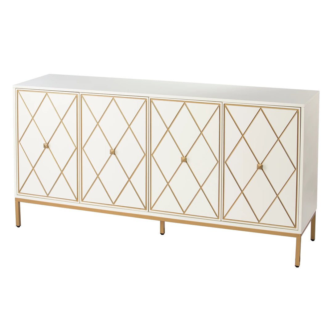 Marradi Sideboard Cabinet w/ Storage - Cream - AmericanHomeFurniture