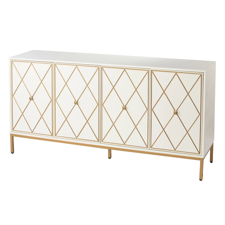 Marradi Sideboard Cabinet w/ Storage - Cream - AmericanHomeFurniture