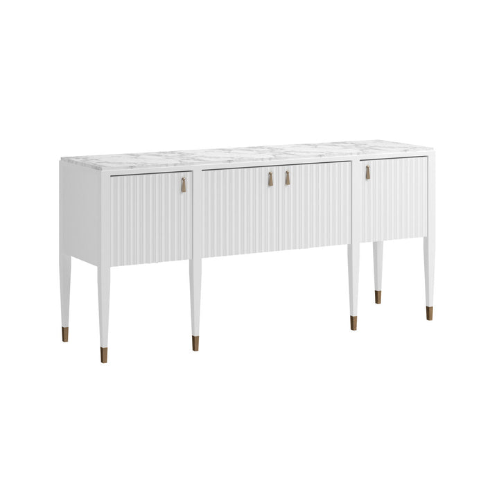 Eave Sideboard/stone top-Uplft White