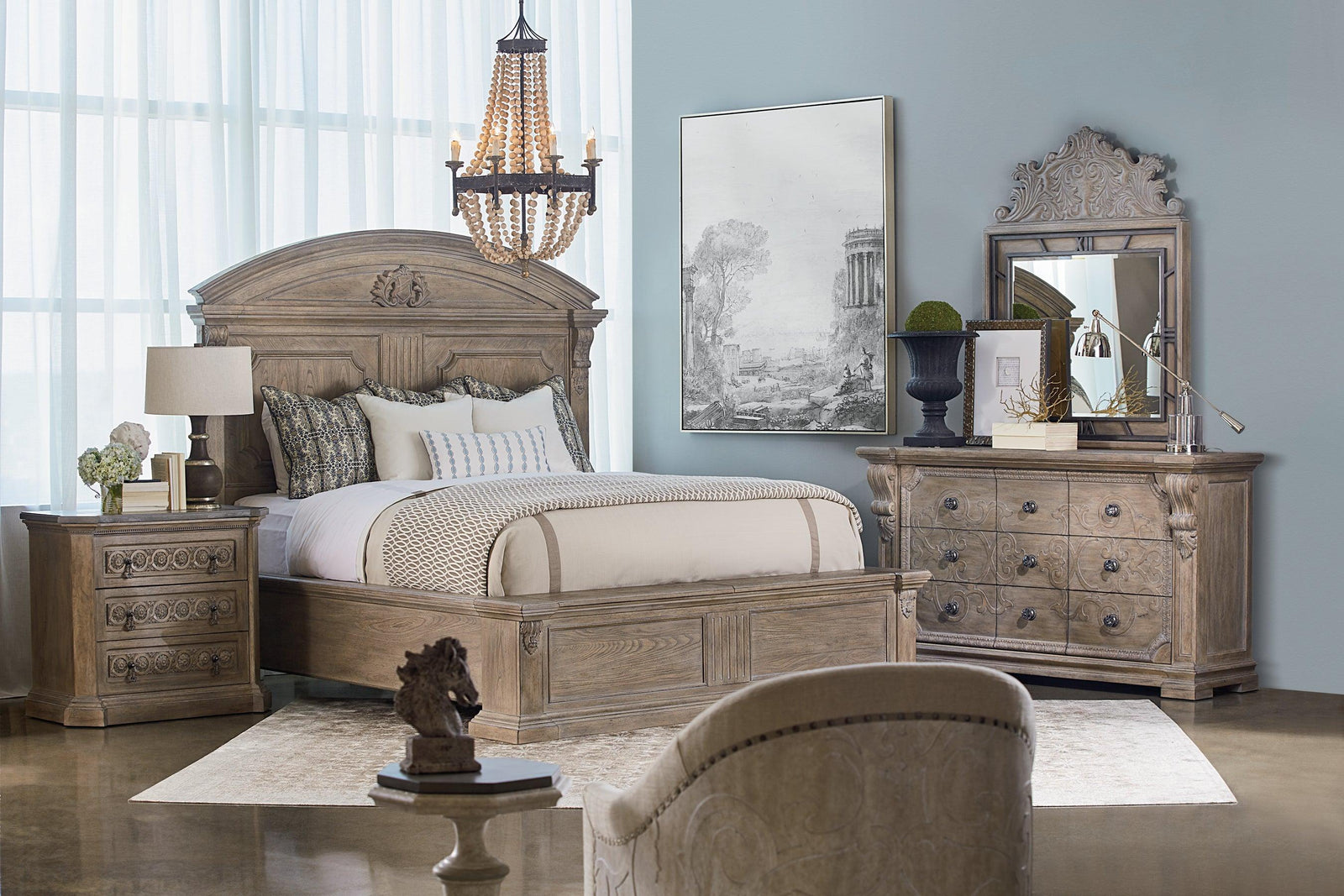 A.R.T. Furniture Arch Salvage Queen Chambers Panel Bed BEDS