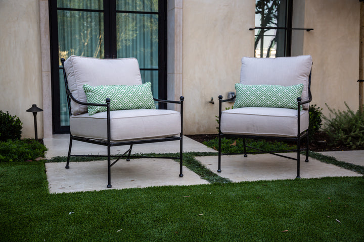 Provence Club Chair in Canvas Skyline w/ Self Welt