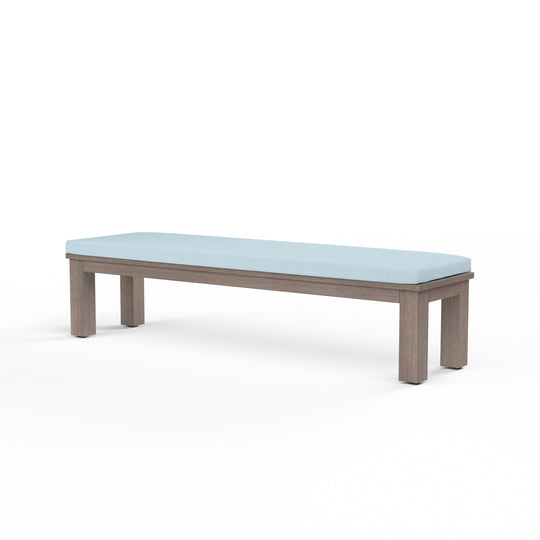 Laguna Dining Bench in Canvas Skyline, No Welt