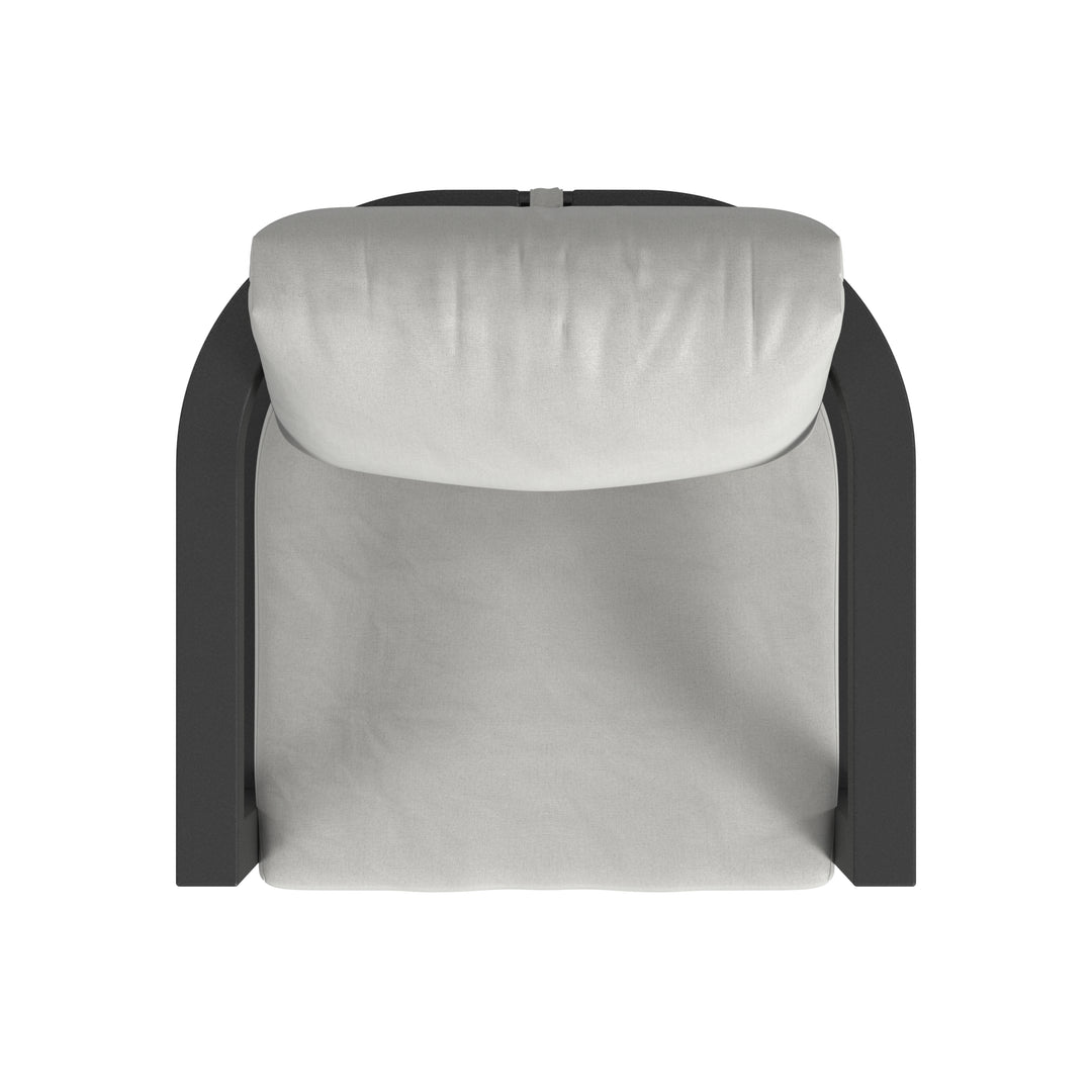 Malibu Swivel Chair in Cast Silver, No Welt