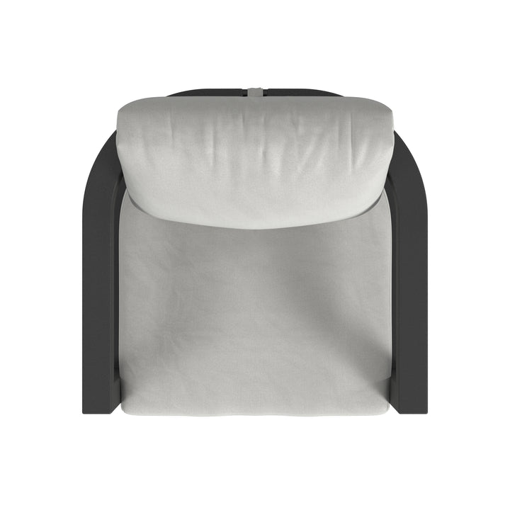 Malibu Swivel Chair in Cast Silver, No Welt