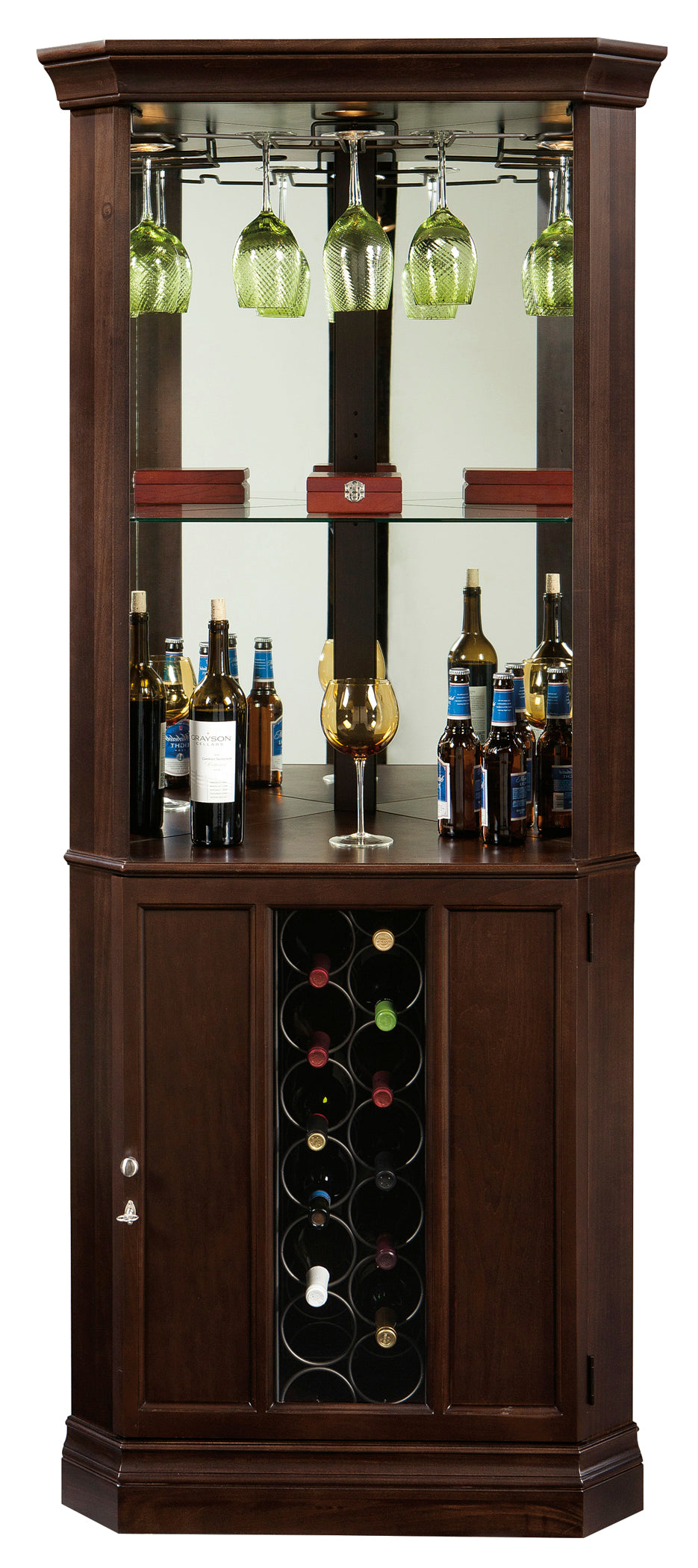 American Home Furniture | Howard Miller - Piedmont III Corner Wine Cabinet