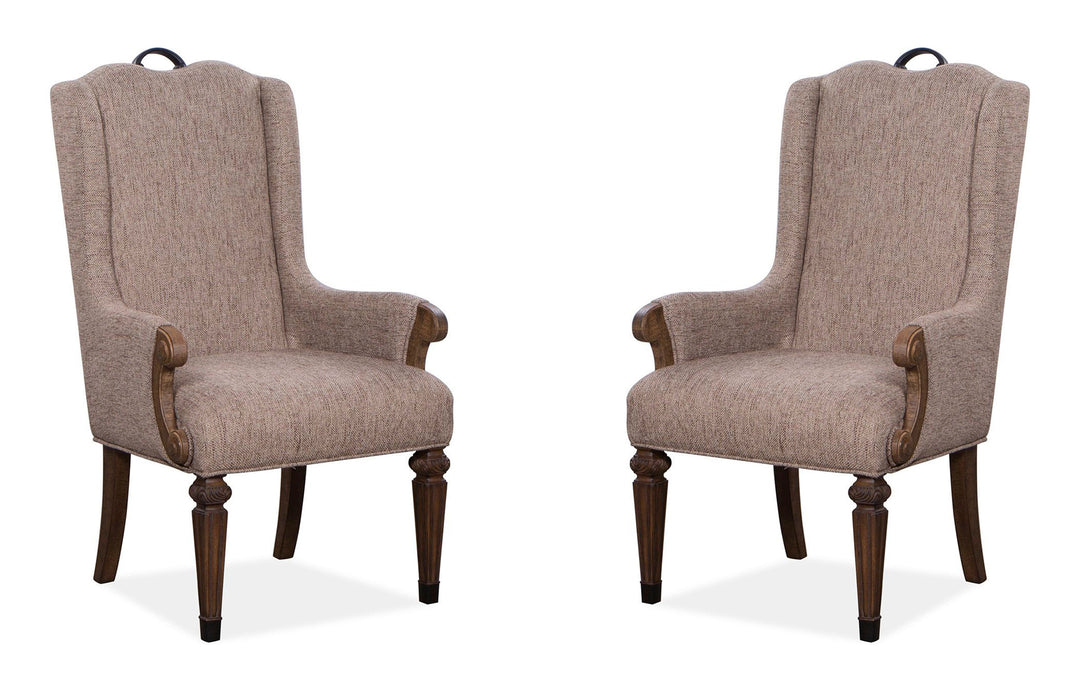 Durango Willadeene Brown Upholstered Host Chair - Set of 2 - D5133-76