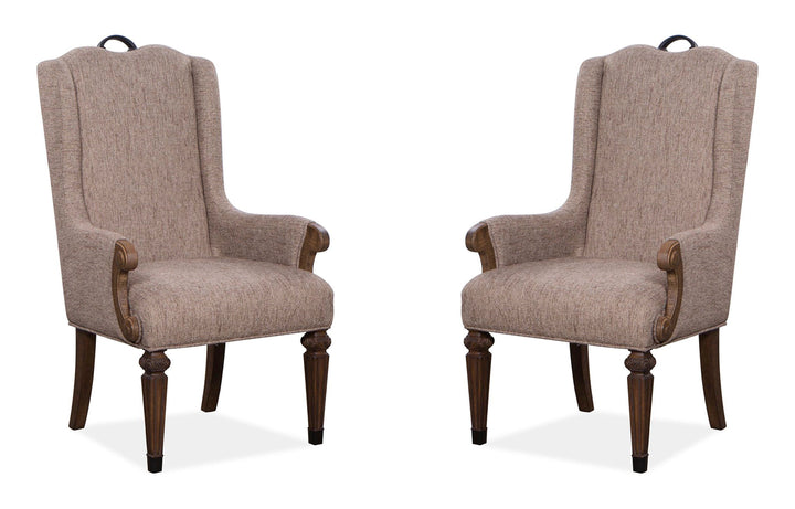 Durango Willadeene Brown Upholstered Host Chair - Set of 2 - D5133-76