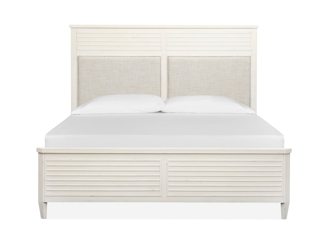 Echo Isles Sea Pearl And Driftwood California King Upholstered Panel Bed - B6310-75