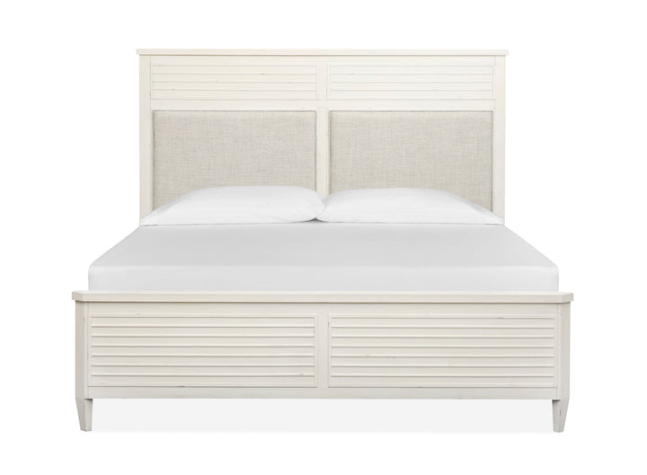 Echo Isles Sea Pearl And Driftwood King Upholstered Panel Bed - B6310-65