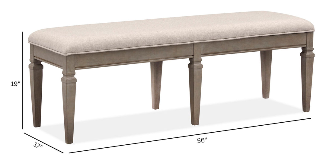 Lancaster Dovetail Grey Bench - D4352-68