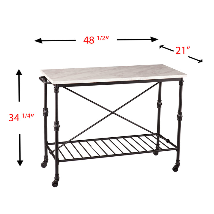 American Home Furniture | SEI Furniture - Morenci Industrial Kitchen Island