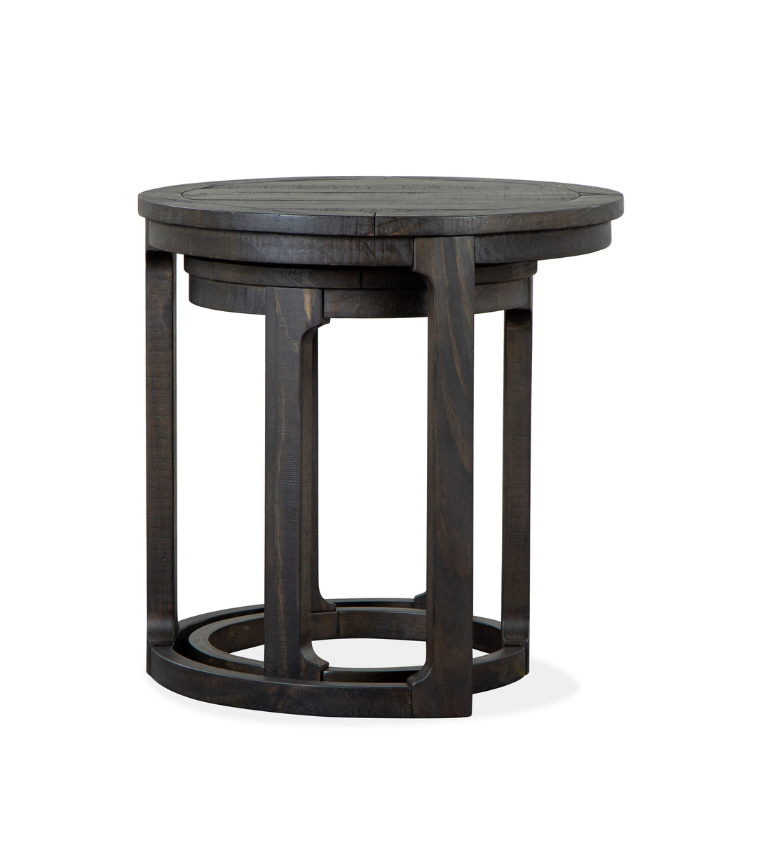Boswell Peppercorn Round Nesting End Table - T5263-12