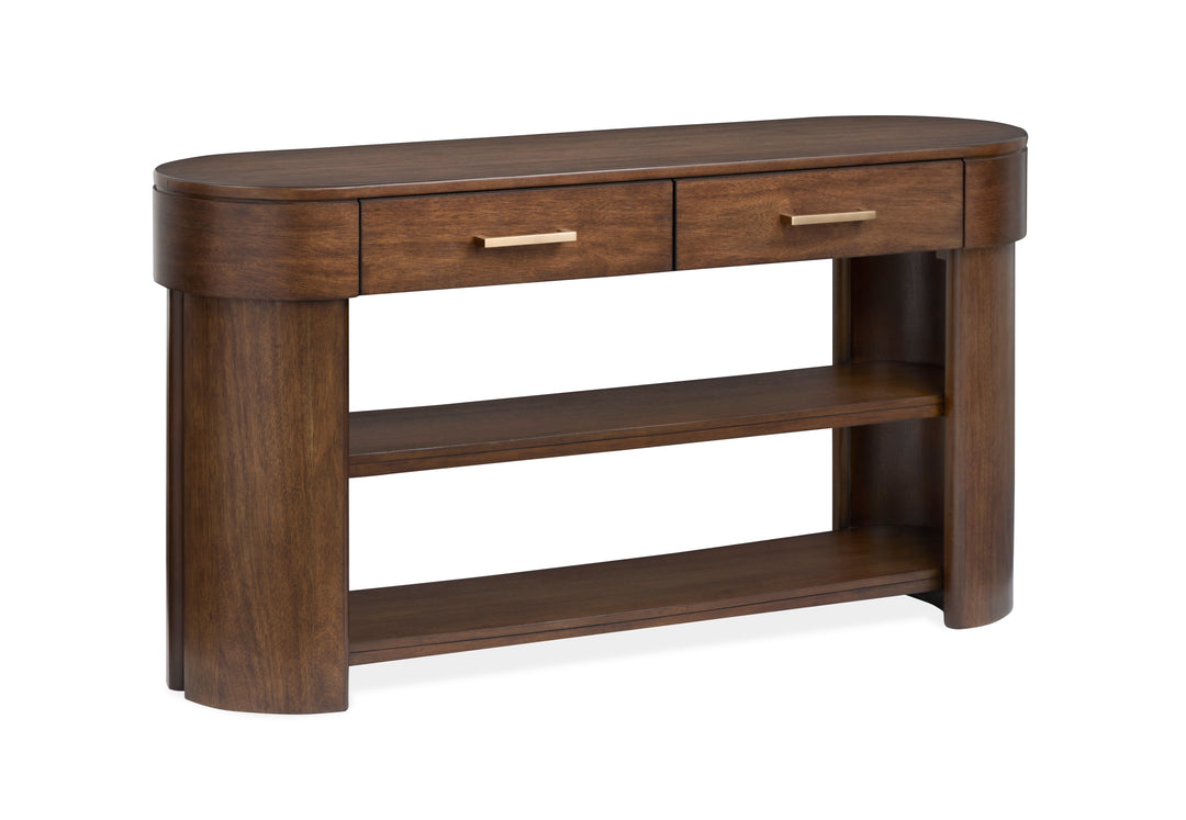 Holloway Toasted Almond Oval Sofa Table - T6501-77