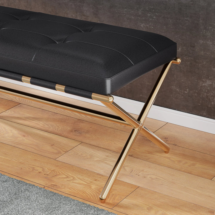 Clairvoix Upholstered Entryway Bench - AmericanHomeFurniture