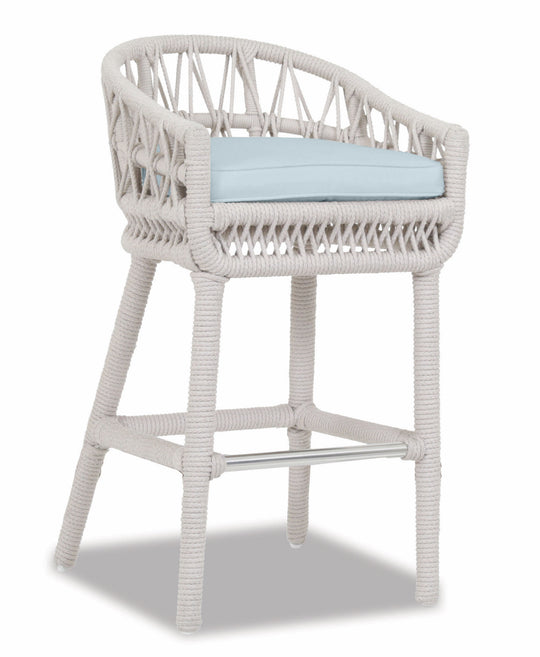 Dana Rope Bar Stool in Canvas Skyline w/ Self Welt