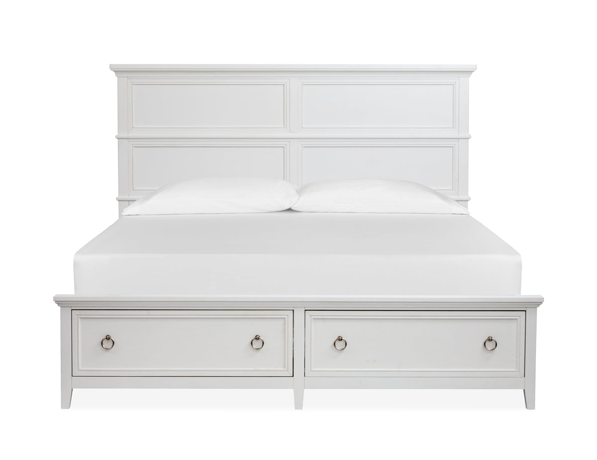 Juniper Hill Whisper White California King Panel Storage Bed - B6478-74A