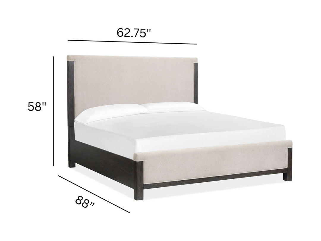 Plum Creek Ravenwood Black Queen Upholstered Panel Bed - B5990-55