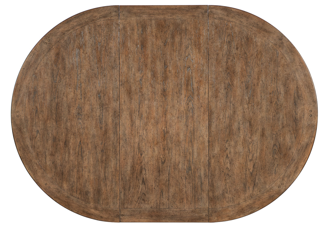 American Home Furniture | Hooker Furniture - Americana Round Pedestal Dining Table w/1-22in leaf - Molasses