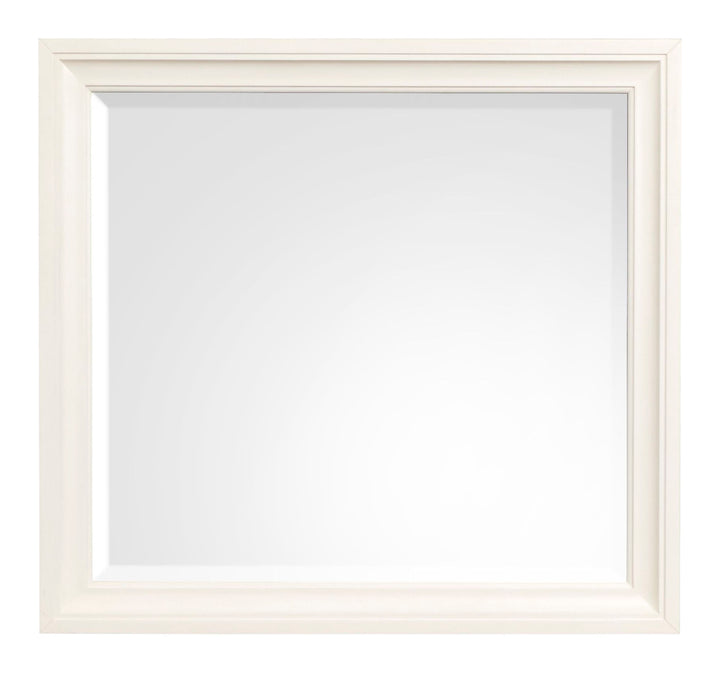 Kingston Whisper White And Cerused Nutmeg Drawer Dresser With Landscape Mirror - B6407-2040