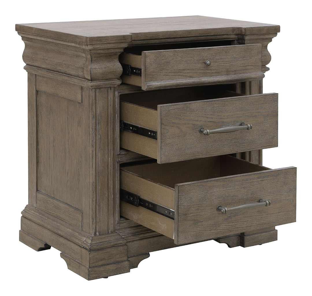 Madison Ridge Natural Bark 3 Drawer Nightstand - P413140